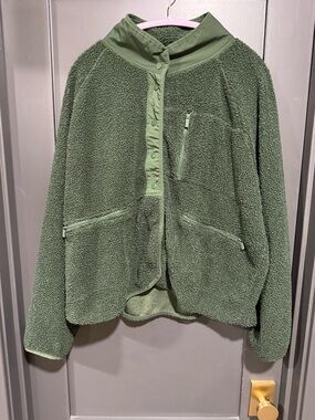 PINK by Victoria's Secret Dark Green Sherpa Jacket